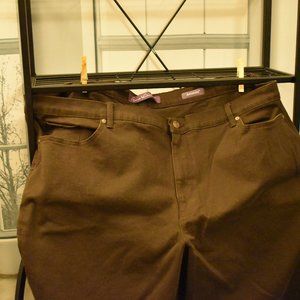 Gloria Vanderbilt Dark Brown Straight Jeans